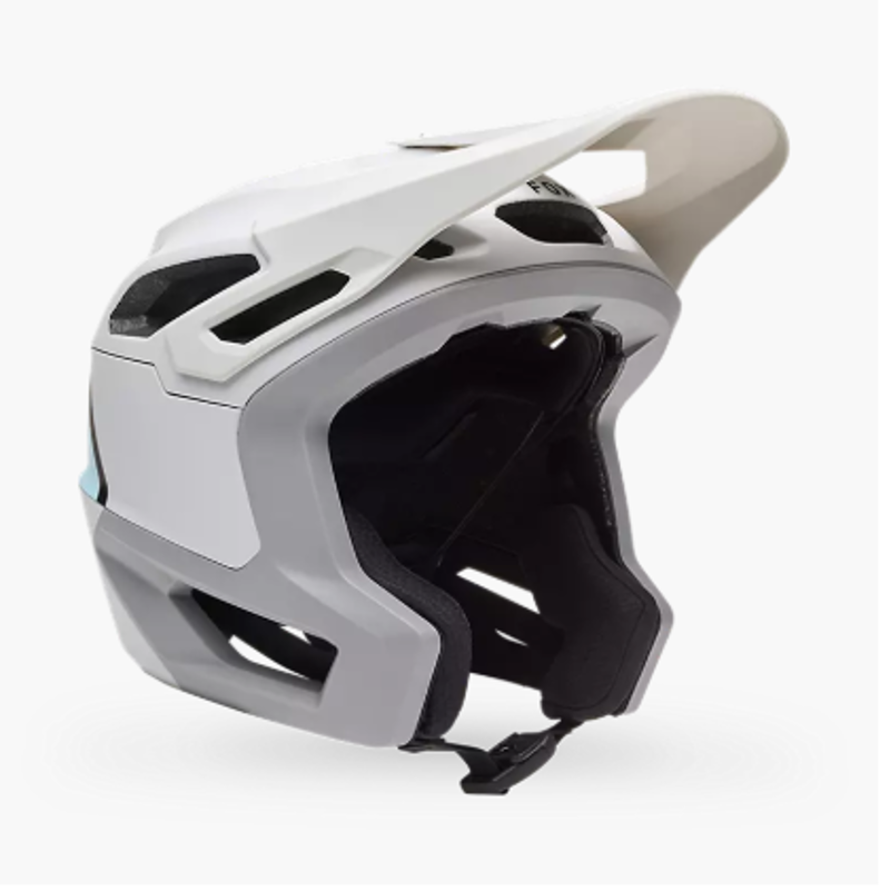 Fox Dropframe Pro Grid Helmet in Light Grey-1
