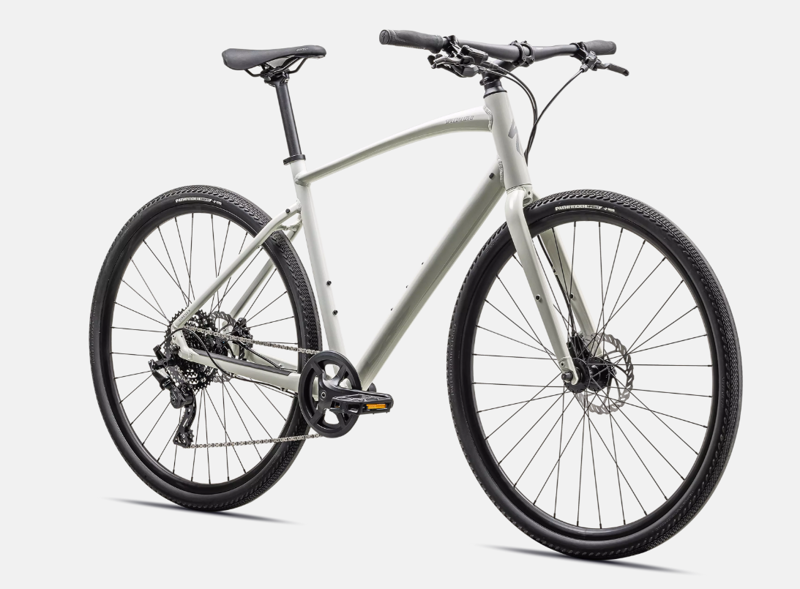 Specialized Sirrus X 2.0 Hybrid Bike In Gloss Dune White/Dove Grey Reflective-1