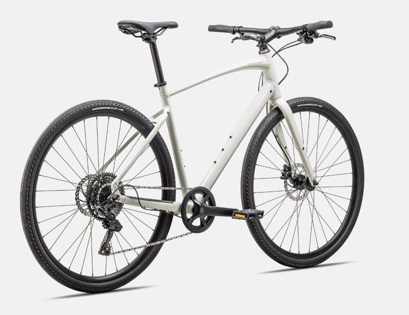 Specialized Sirrus X 2.0 Hybrid Bike In Gloss Dune White/Dove Grey Reflective-2