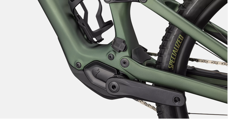 Specialized Turbo Levo SL Comp Lightweight e-Mountain Bike in Cypress Metallic/Cypress/Dark Moss Green-6