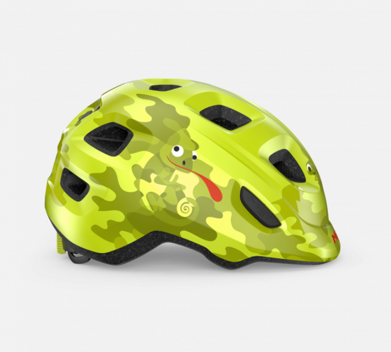 MET Hooray Kid's Helmet in Lime Green Chamaleon-1