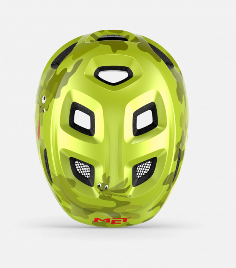 MET Hooray Kid's Helmet in Lime Green Chamaleon-3