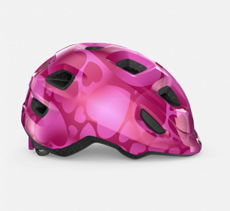 MET Hooray Kid's Helmet in Pink Hearts-1