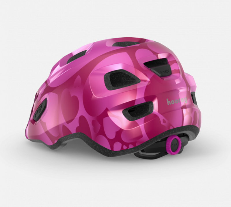 MET Hooray Kid's Helmet in Pink Hearts-2