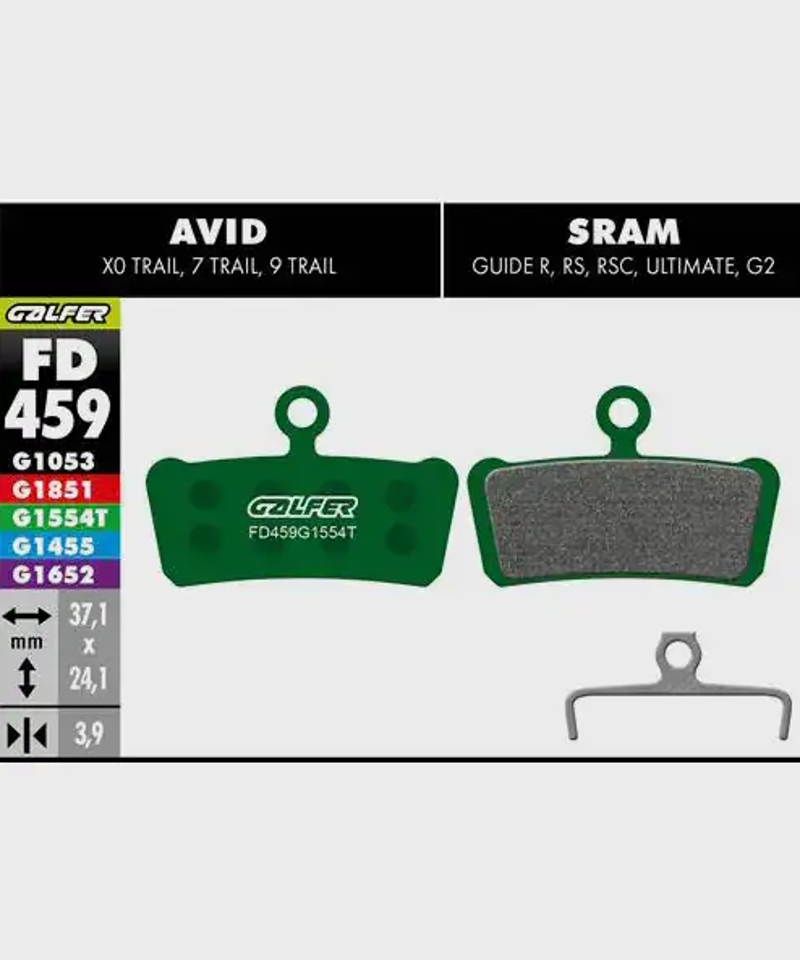 Galfer Avid Trail SRAM Guide Replacement Pro Brake Pads