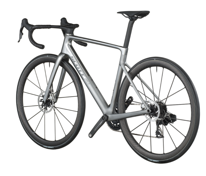 Scott Addict RC Ultimate Road Bike in Chrome Silver-2