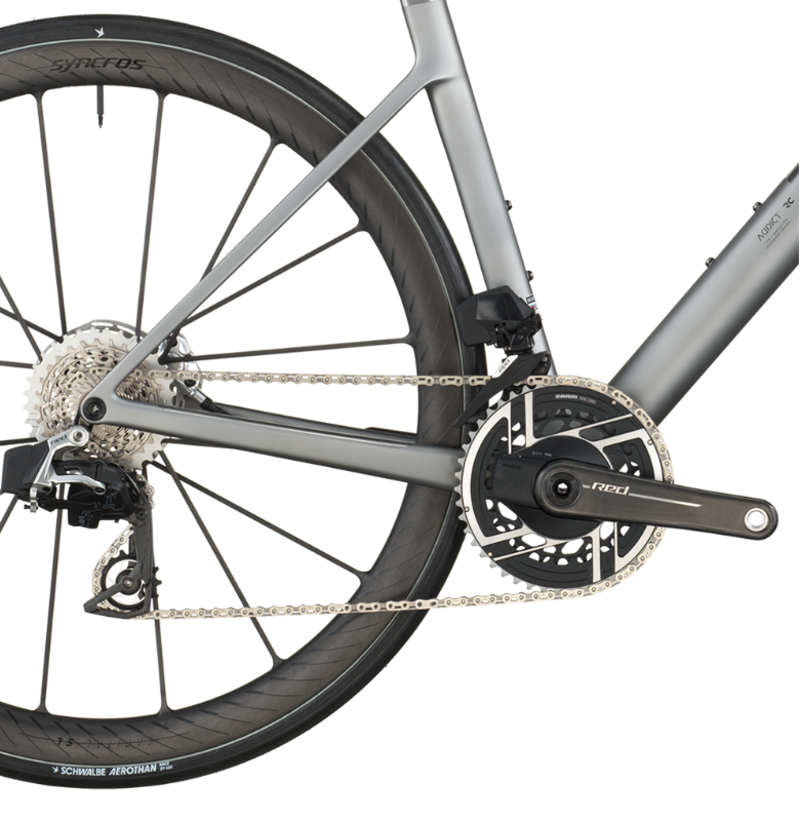 Scott Addict RC Ultimate Road Bike in Chrome Silver-3