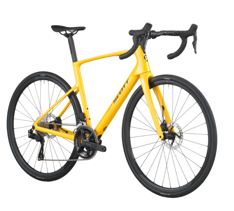 Scott Addict 40 Road Bike in Vivid Yellow-1