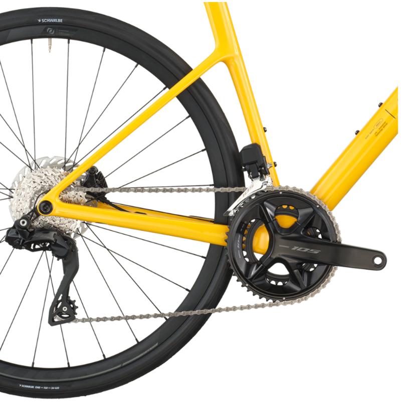 Scott Addict 40 Road Bike in Vivid Yellow-3