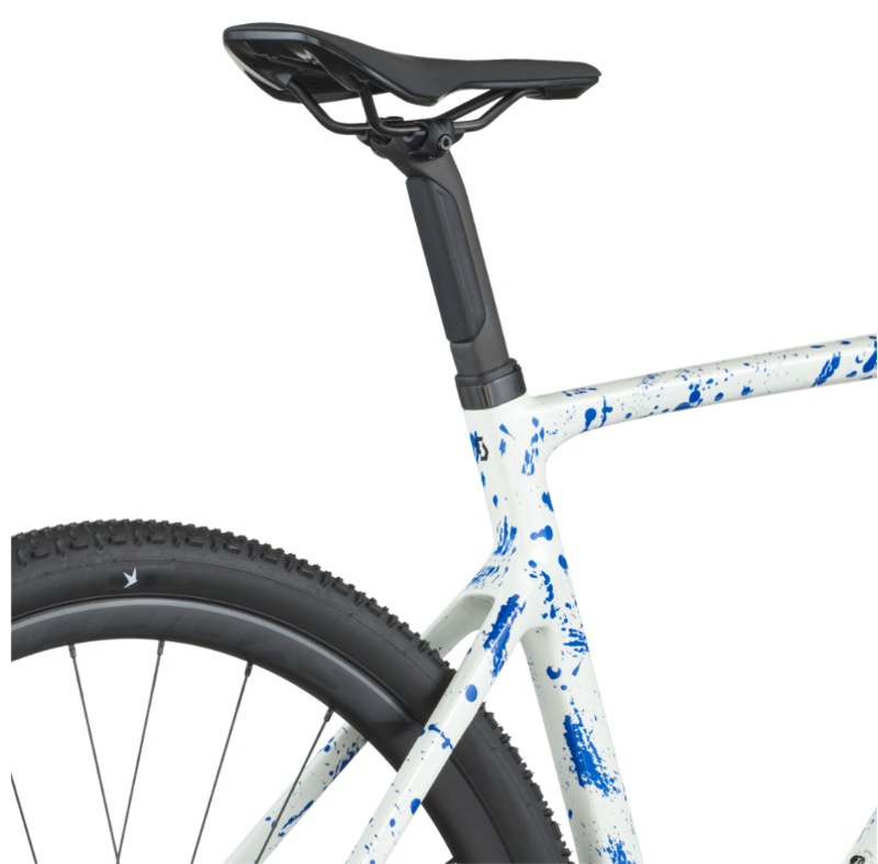 Scott Addict 30 Gravel Bike in White/Splatter Blue-5