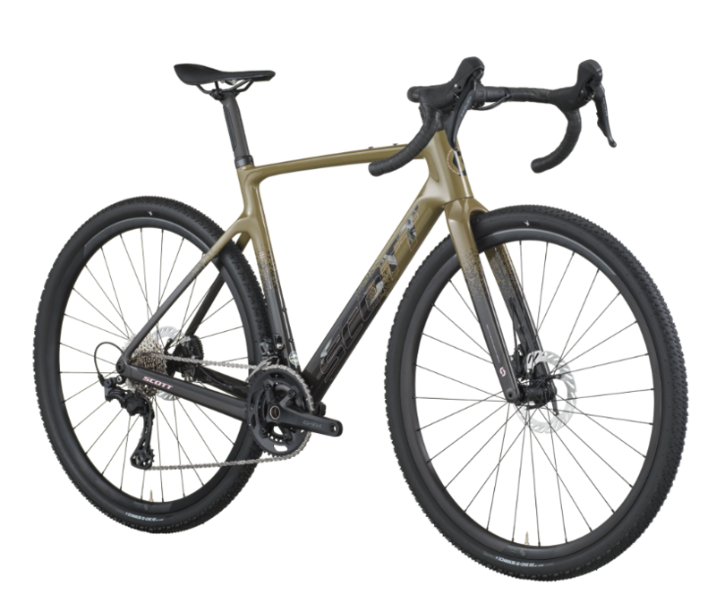 Scott Addict Gravel 40 Gravel Bike in Kaki Green/Carbon Black-1