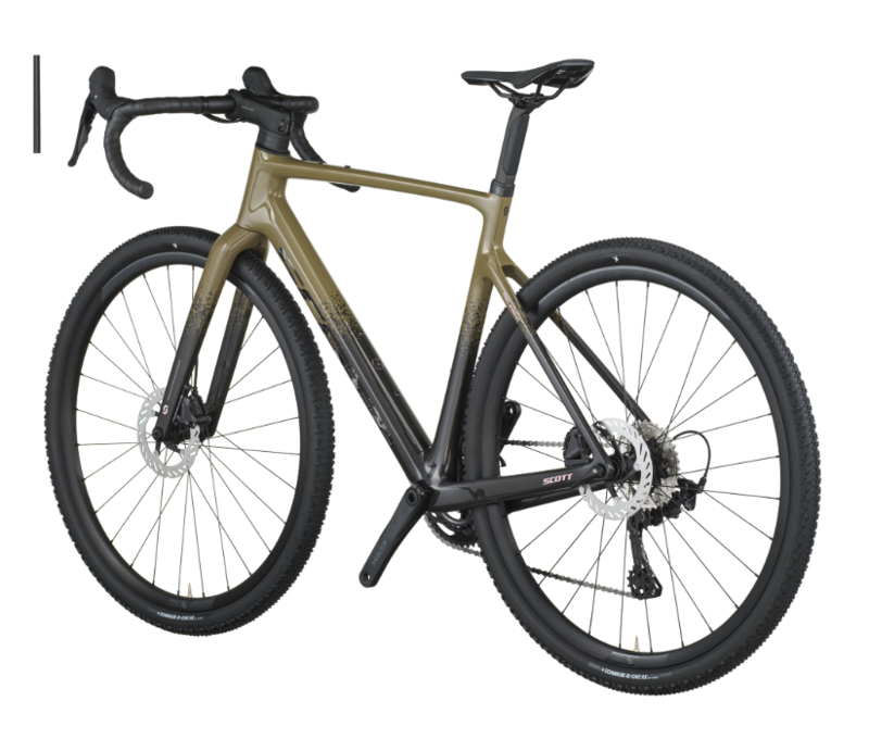 Scott Addict Gravel 40 Gravel Bike in Kaki Green/Carbon Black-2
