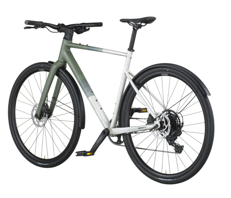 Scott Bike Metrix 30 EQ Hybrid Bike in Alloy Silver/Wenge Green-2