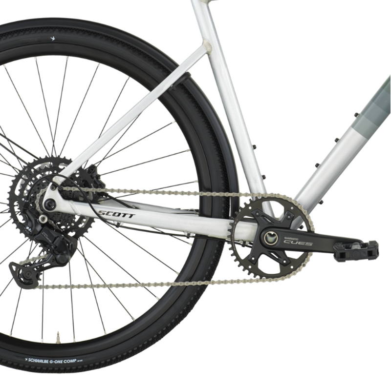 Scott Bike Metrix 30 EQ Hybrid Bike in Alloy Silver/Wenge Green-3