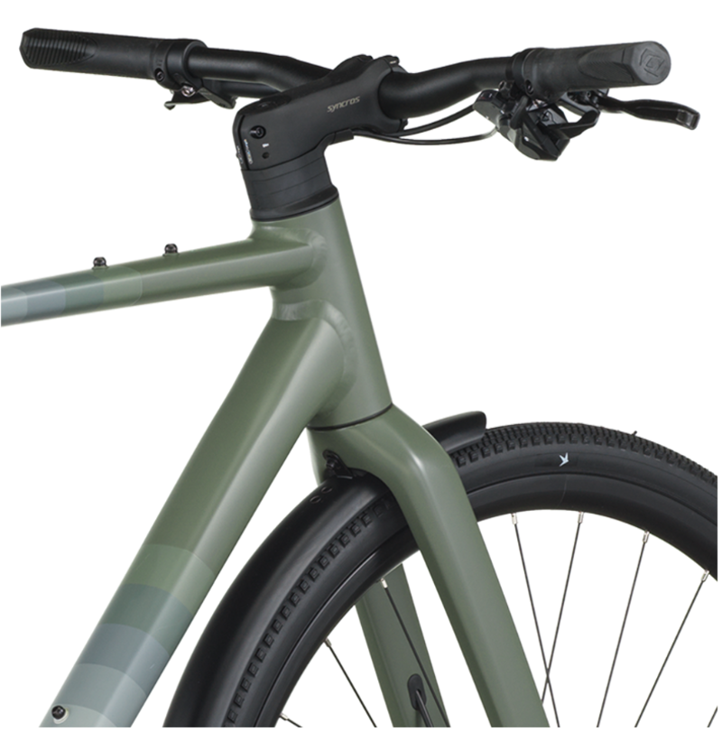 Scott Bike Metrix 30 EQ Hybrid Bike in Alloy Silver/Wenge Green-4