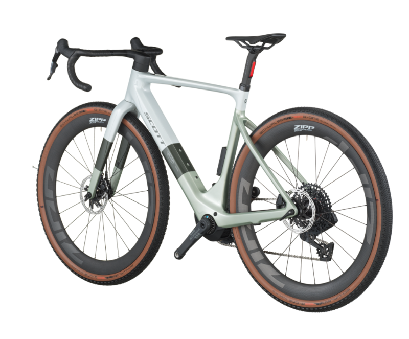 Scott Solace 10 eGravel Bike in Pale Green/Beluga Grey-2
