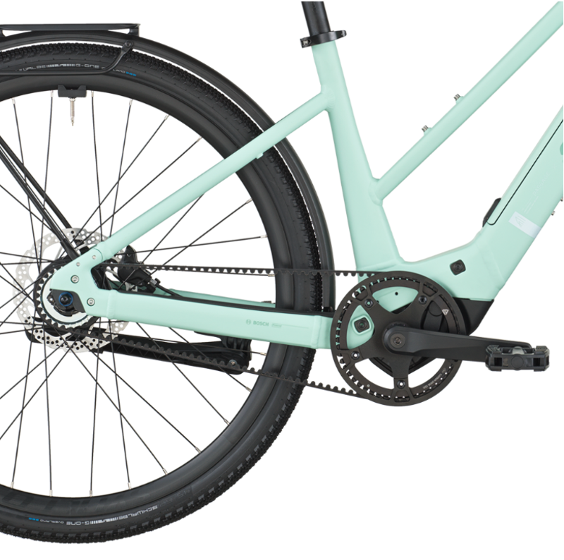 Scott Passage 10 Belt Slope eHybrid Bike in Mint Green-3