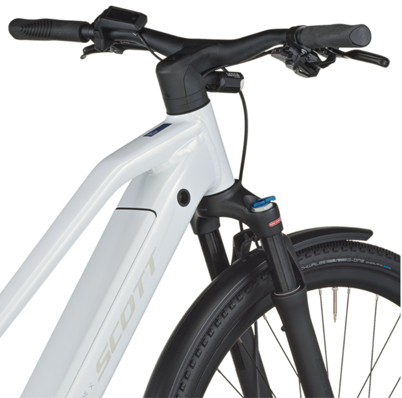 Scott Passage 20 Slope eHybrid Bike in Bianco White-4
