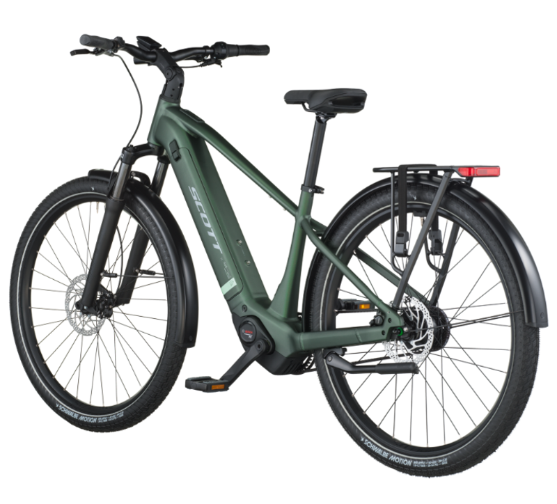 Scott Sub Tour 10 eHybrid Bike in Kelp Green-2