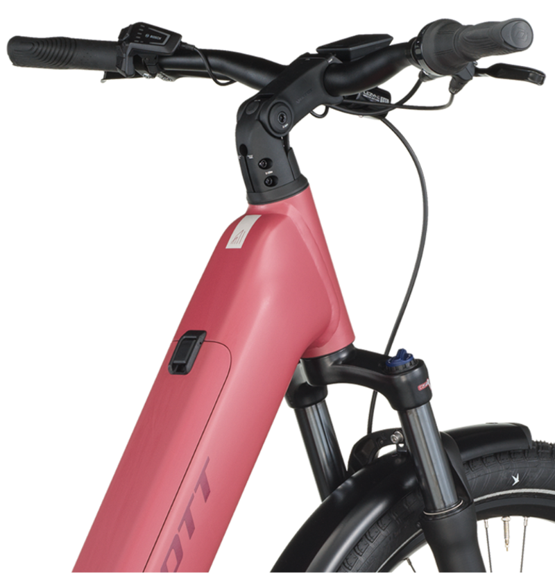 Scott Sub Tour 10 Wave eHybrid Bike in Magenta Red-3