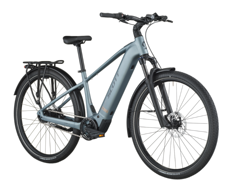 Scott Sub Tour 40 eHybrid Bike in Hematite Blue-1