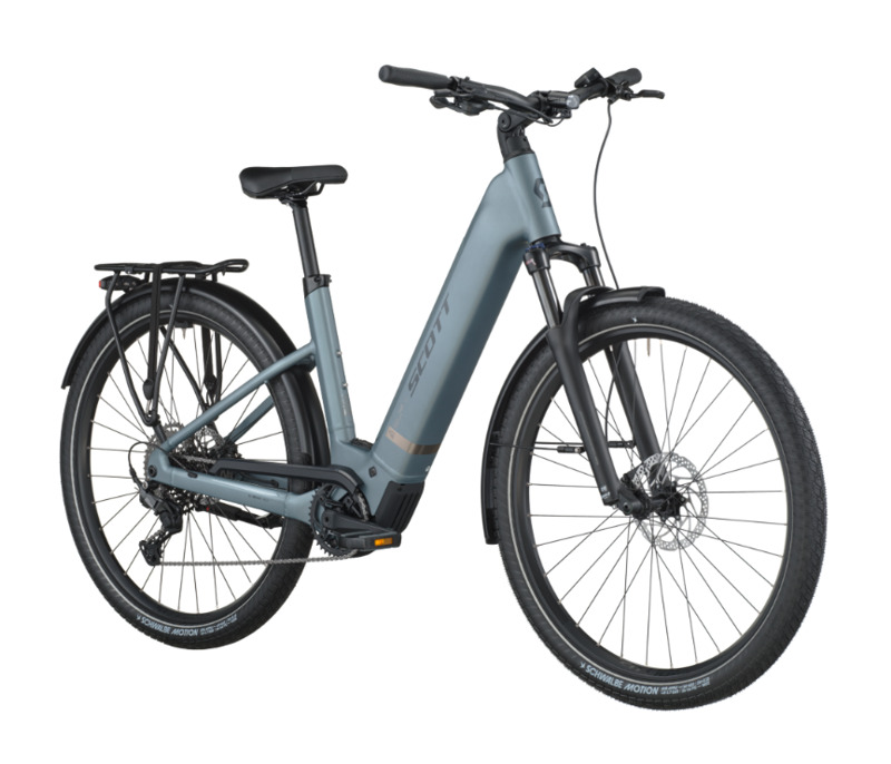 Scott Sub Sport 20 Wave eHybrid Bike in Hematite Blue-1