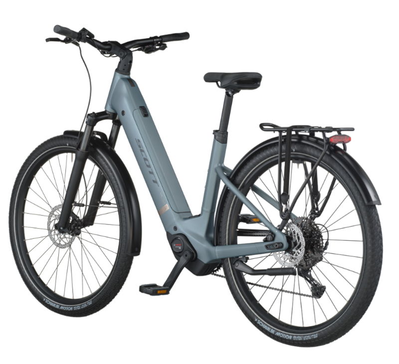 Scott Sub Sport 20 Wave eHybrid Bike in Hematite Blue-2