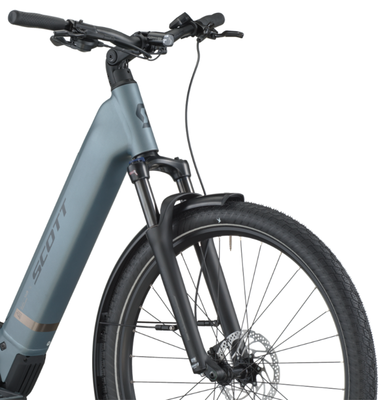Scott Sub Sport 20 Wave eHybrid Bike in Hematite Blue-3