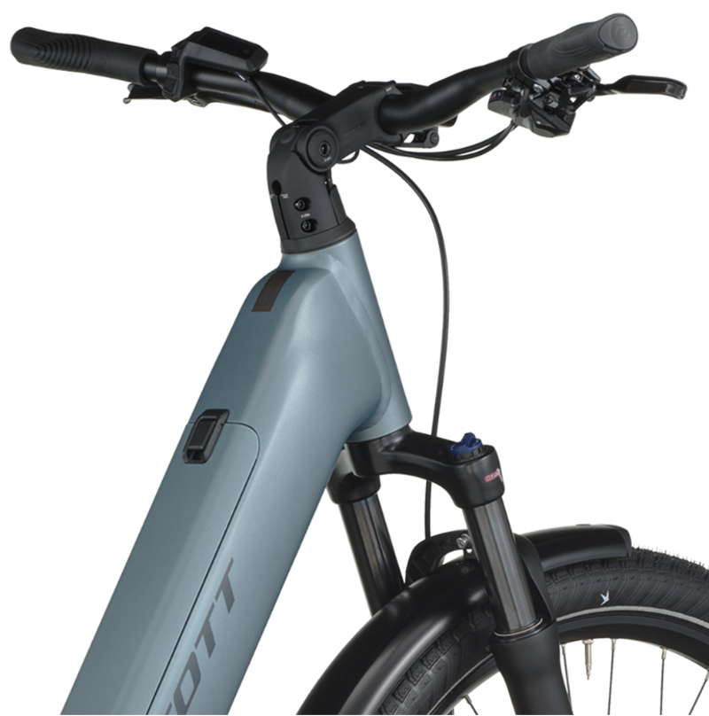 Scott Sub Sport 20 Wave eHybrid Bike in Hematite Blue-4