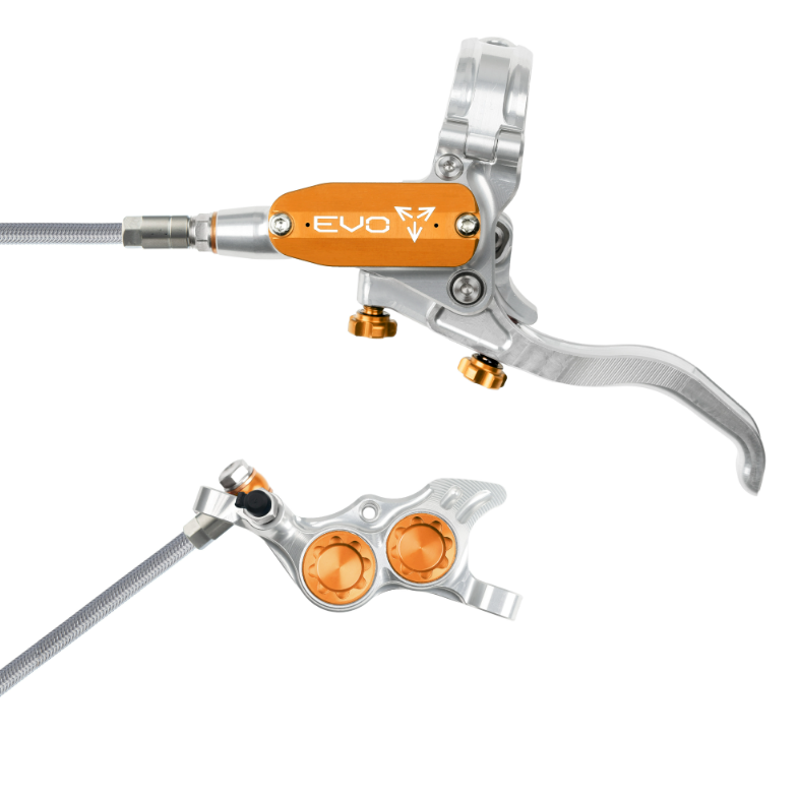 Tech 4 EVO TR4 - Silver/Orange - Braided - No Rotor
