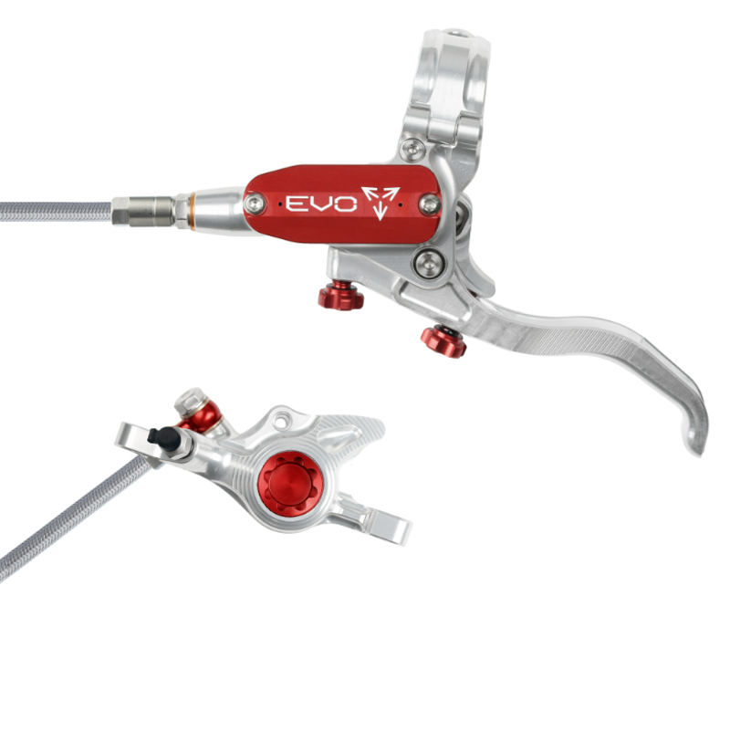 Tech 4 EVO X2 - Silver/Red - Braided - No Rotor