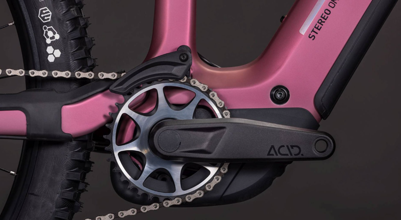 Cube Stereo Hybrid One44 HPC SLX 800 E-MTB in Shift Blush/Art-4