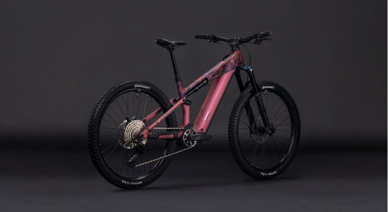 Cube Stereo Hybrid One44 HPC SLX 800 E-MTB in Shift Blush/Art-7