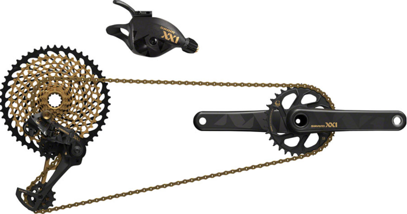 Sram XX1 Eagle DUB 170 Boost Groupset Gold-5