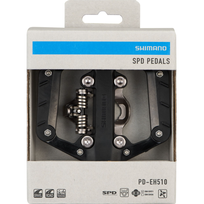 Shimano PD-EH510 SPD Flat Pedals Pair in Black-5