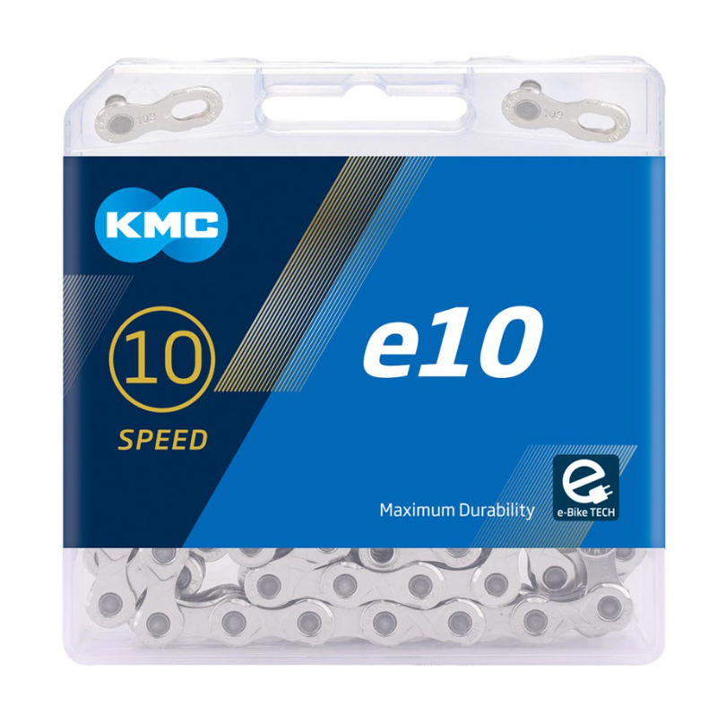 KMC E10 10-Speed 122 Link Chain in Silver