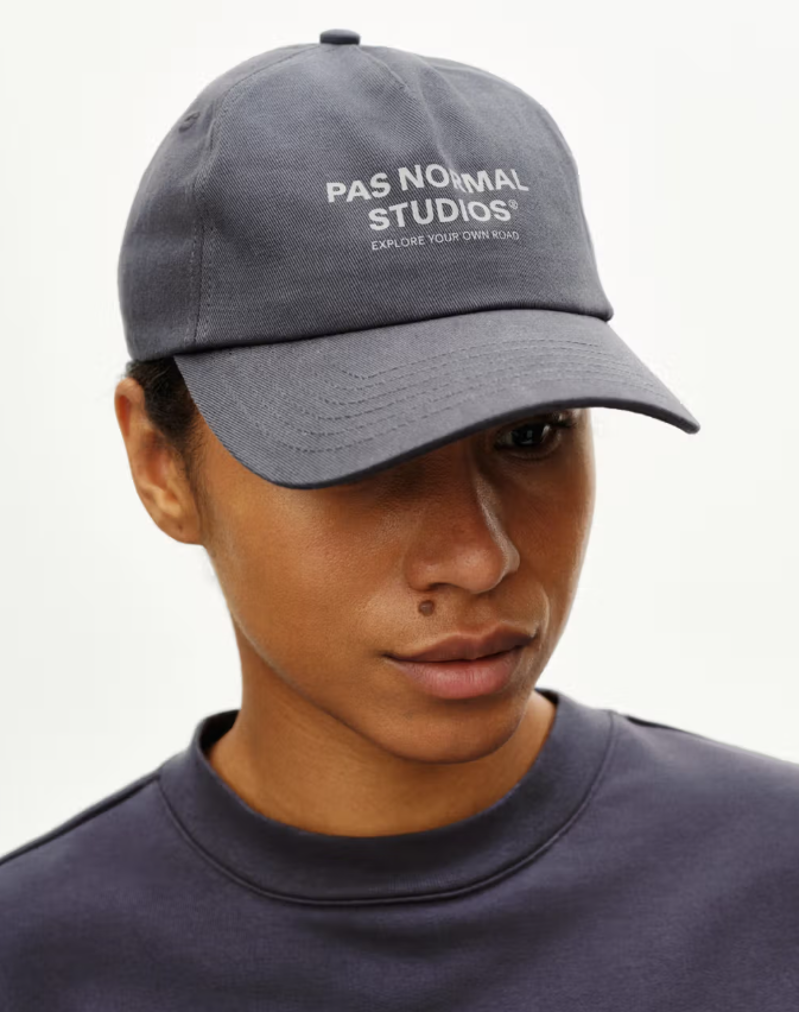 Pas Normal Studios Off-Race Cotton Cap - Dark Navy-1