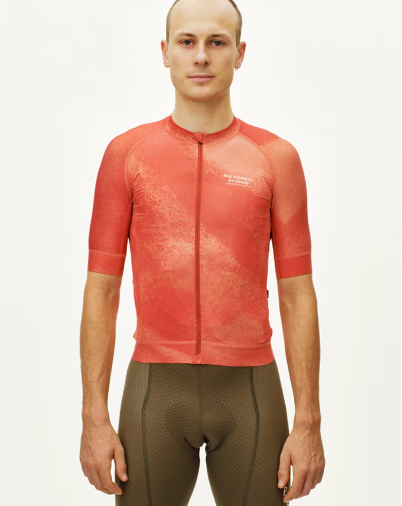 Pas Normal Studios Men's Mechanism Jersey - AOP Hibiscus Orange-1