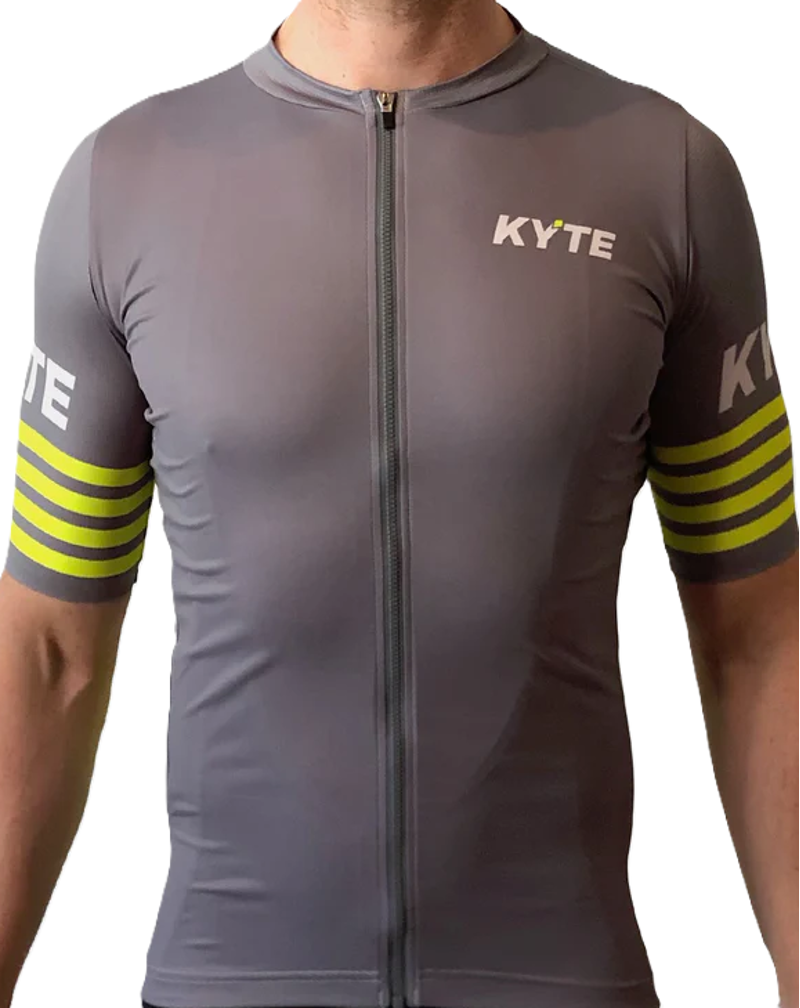 KYTE Race Short Sleeve Jersey - Grey / Yellow