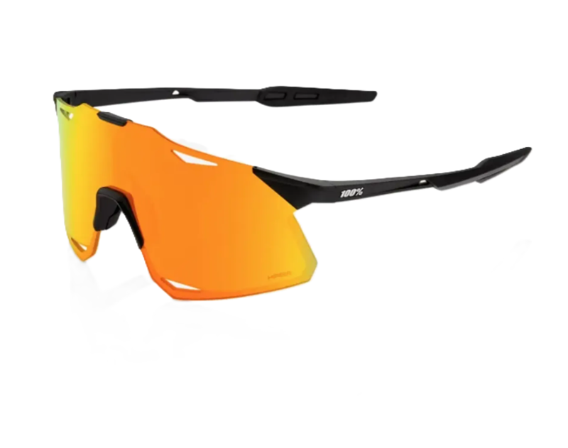 100 Hypercraft HiPER Red Multilayer Mirror Lens Sunglasses in Matte Black