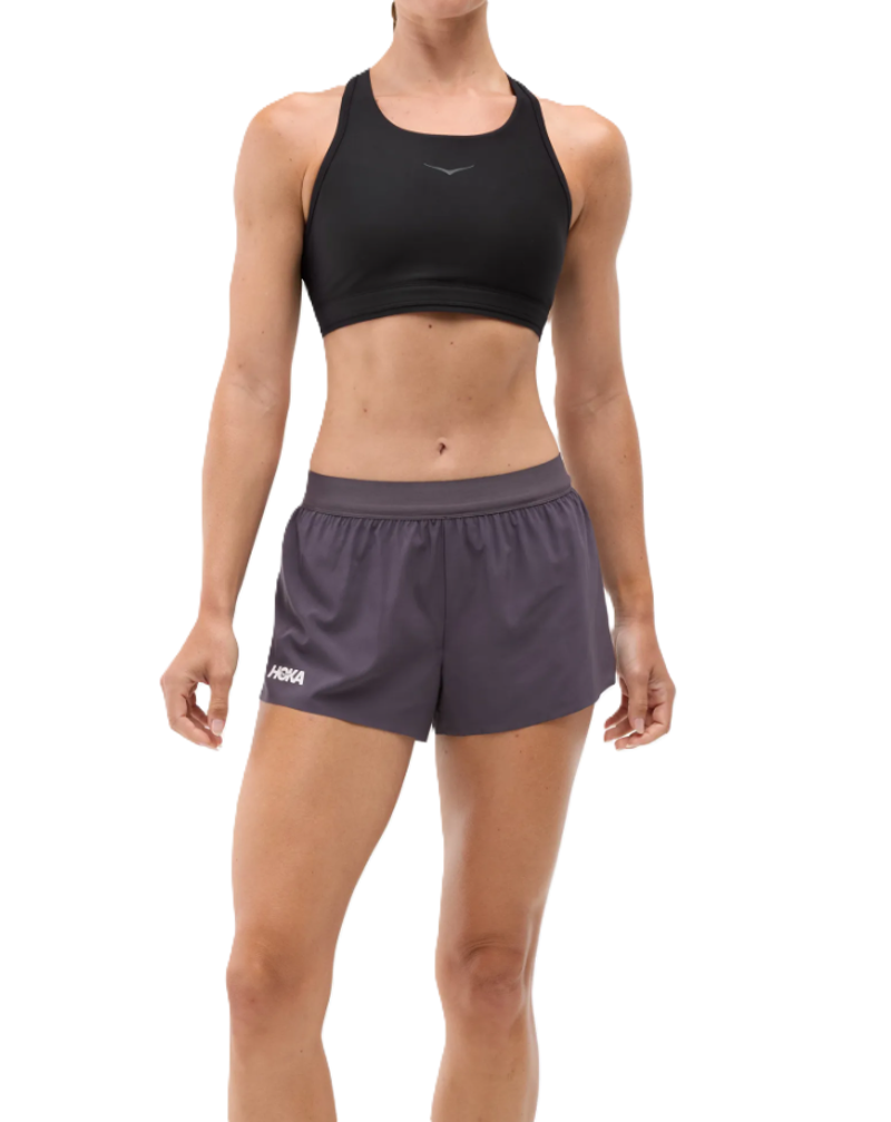Hoka women's race day split short - Squid Ink 