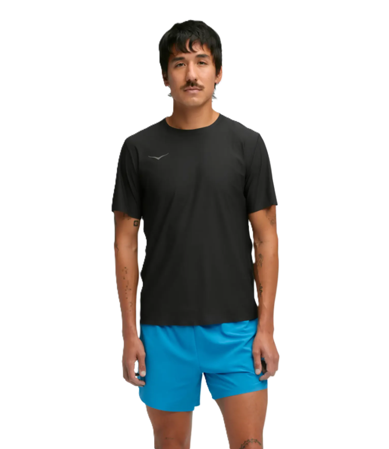 Hoka men's airolite short sleeve run top black - Black 