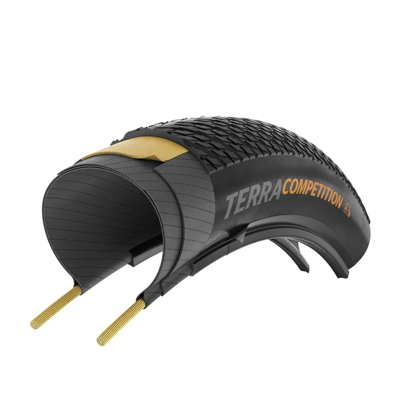 Continental Terra Competition Trail Grip Foldable Tyre 2026: BLACK/BLACK 700x-2