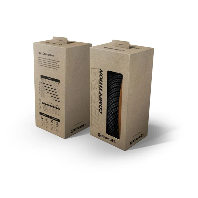 Continental Terra Competition Trail Grip Foldable Tyre 2026: BLACK/BLACK 700x-3