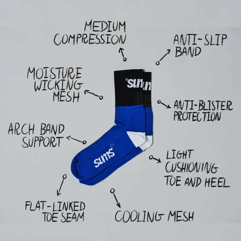 Sums All Season Socks - Blue/Black-2