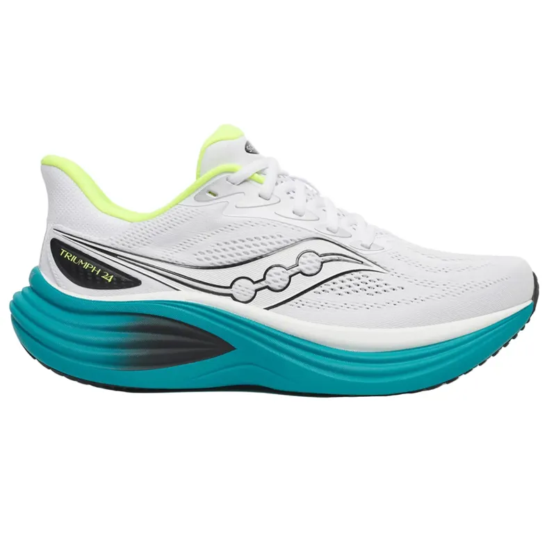 Saucony Triumph 24 Running Shoes White / Tranquil-2