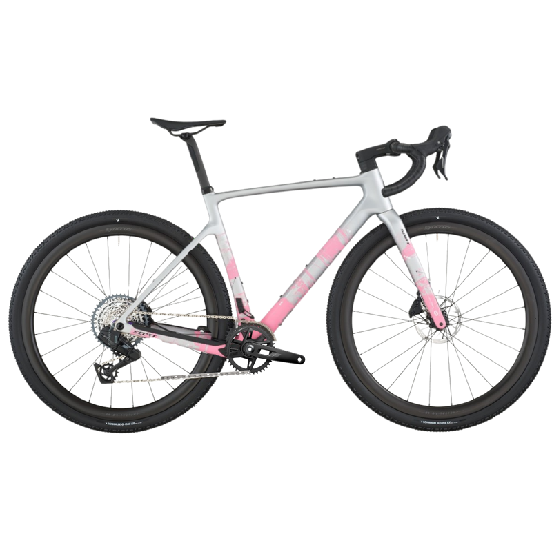 Scott Addict 20 Gravel Bike in Carbon Silver / Pink 