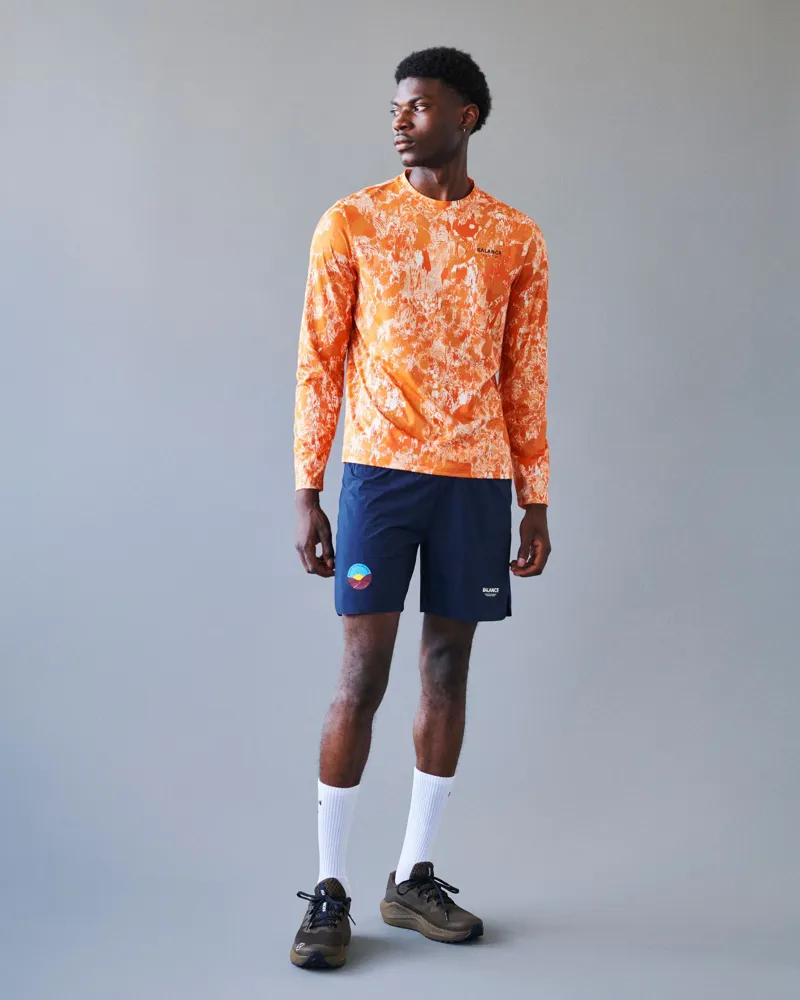 Pas Normal Studios Men's Balance Long Sleeve T-Shirt - Orange AOP-2