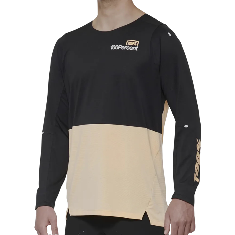 100 R-Core X Long Sleeve Jersey Black/ Peach