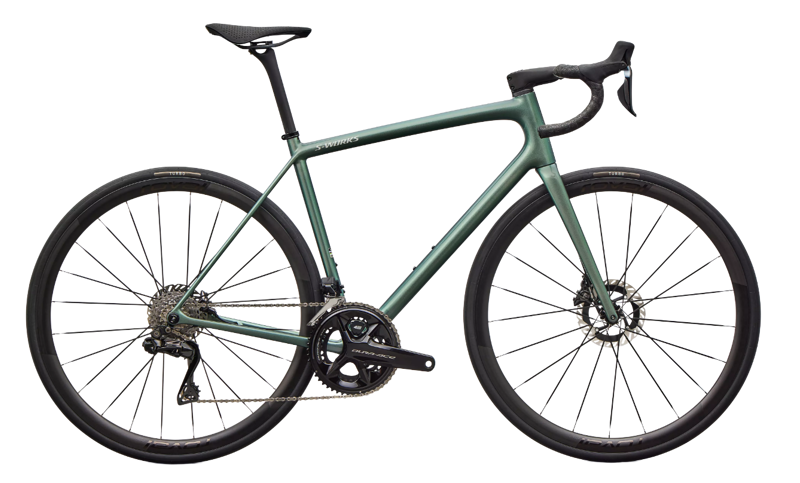 Specialized S-Works Aethos 2 Shimano Dura-Ace Di2 Road Bike in Premium Fjord Metallic